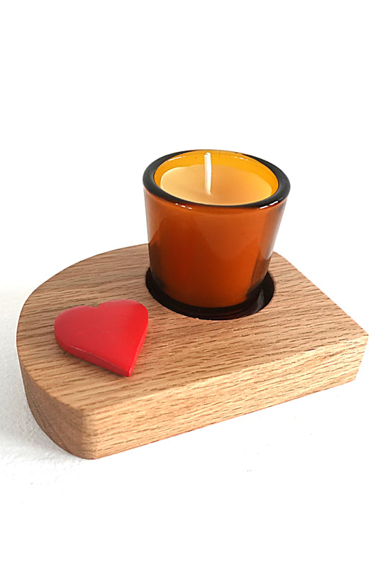 Votive Candle Holder with Beeswax Candle