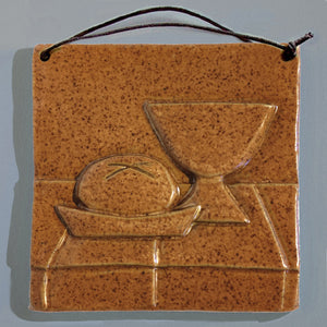 Autumn Gold Bread & Cup Wall Plaque