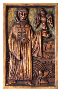 St. Benedict Wood-Carving Notecard