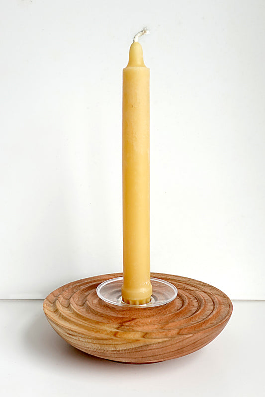 Centering Candle Holder with Beeswax Candle